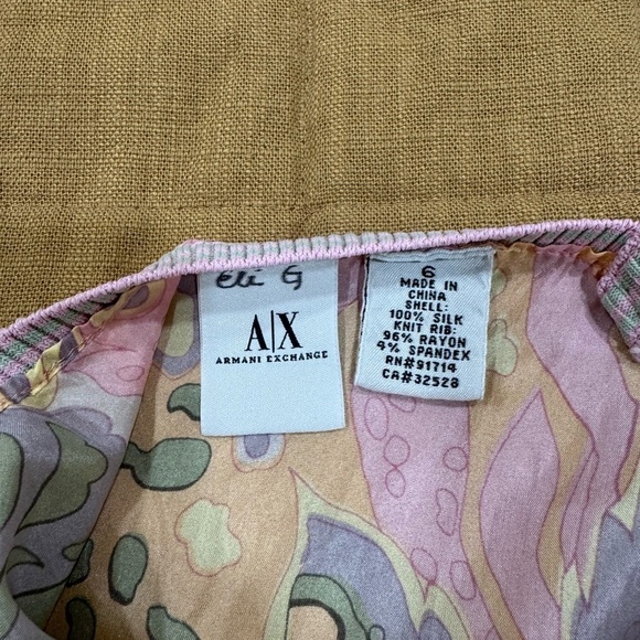 Vintage Armani Exchange 100% Silk Dress Mini 90s Size 6 S/M - Picture 5 of 9